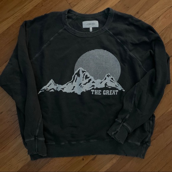 the great college sweatshirt washed black